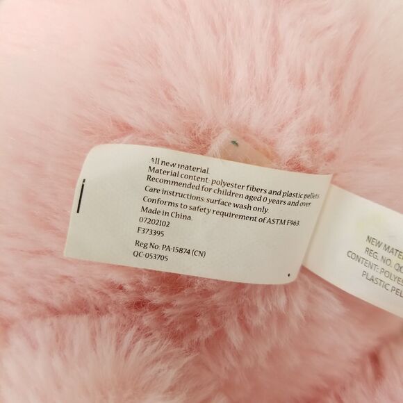 Make Believe Ideas Pink Unicorn Plush Rattle Lovey Teether Crinkle Sensory Tabs - Picture 6 of 11